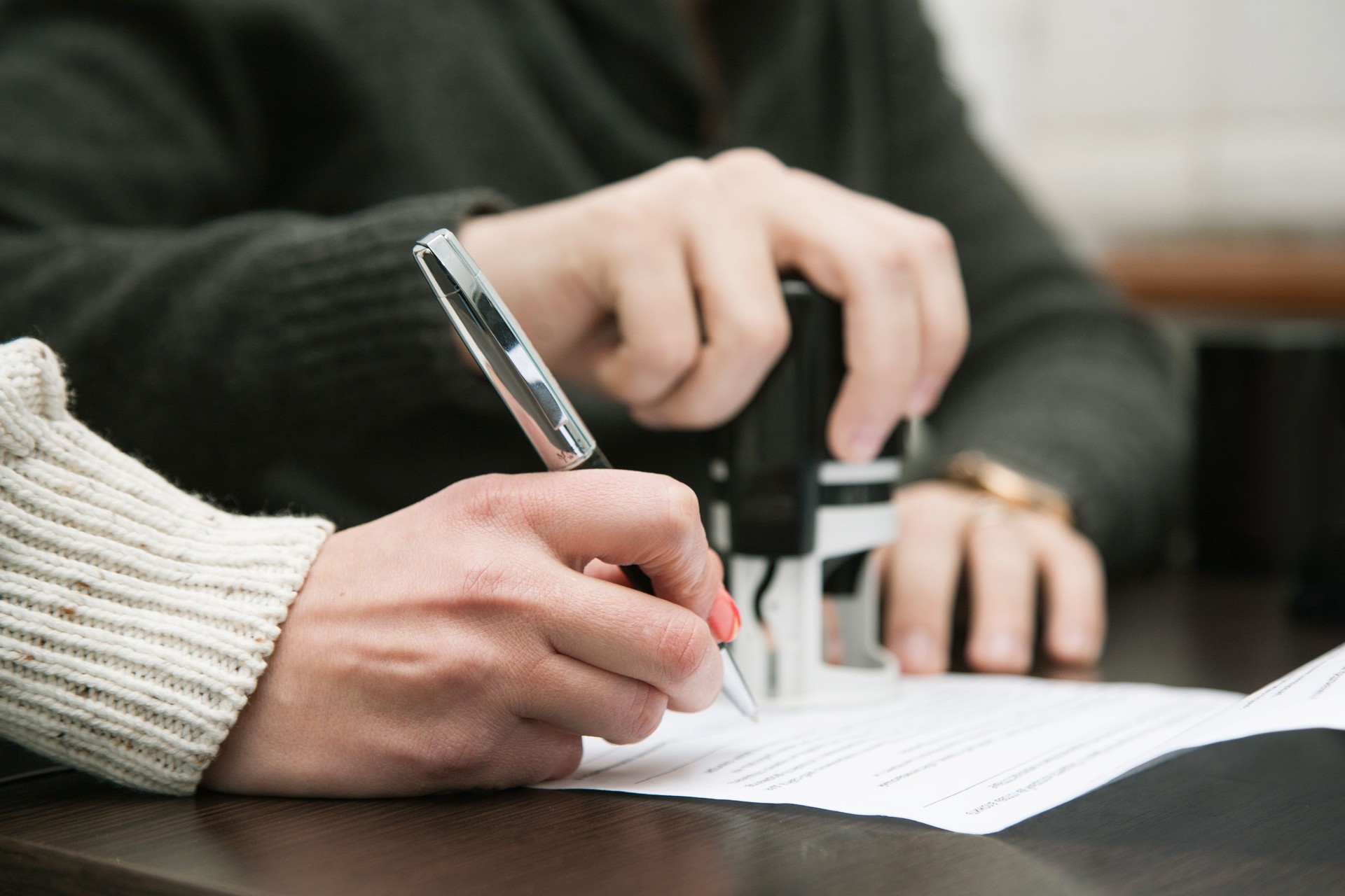 Signing contract
